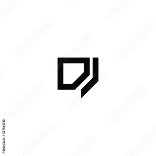 Free Download DJ monogram logo design letter text name symbol monochrome logotype alphabet character simple logo - GFXLoad