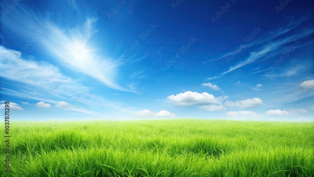 abstract nature background with grass and blue sky abstract nature background with grass and blue sky