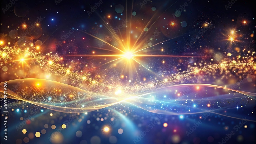 abstract bright cosmic background with glowing particles abstract bright cosmic background with glowing particles