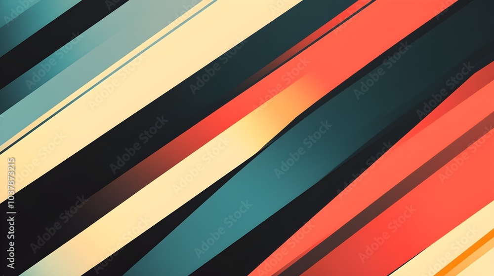 Obraz premium Abstract Diagonal Stripes Background Colorful Geometric Pattern Design