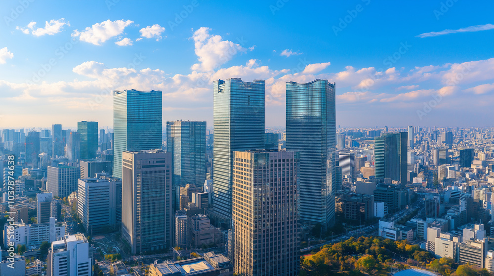 City Skyline Under Blue Sky and White Clouds City Skyline Under Blue Sky and White Clouds
