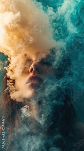 Woman in Smoke: A Dreamy and Mystical Portrait