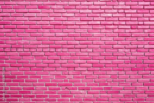 Aerial view of a pink brick wall texture background