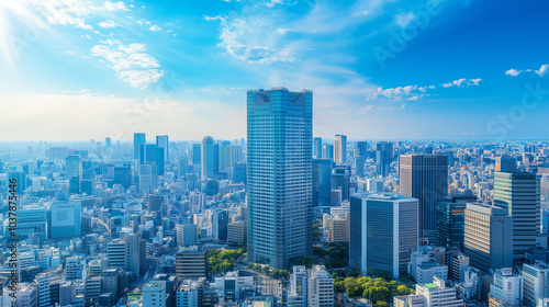 City Skyline Under Blue Sky and White Clouds