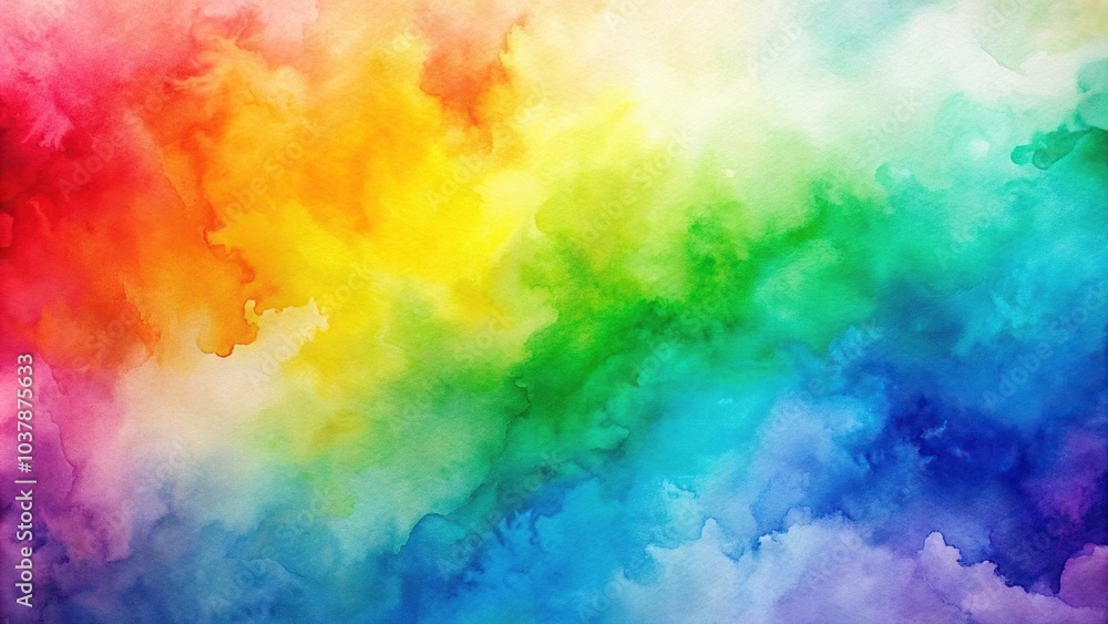 Abstract rainbow watercolor wash background Abstract rainbow watercolor wash background