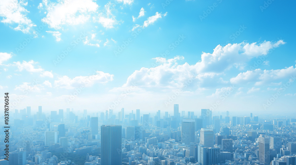 City Skyline Under Blue Sky and White Clouds