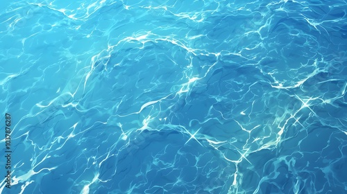 Blue Water Surface Texture.