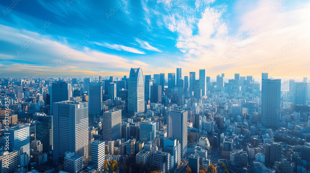 City Skyline Under Blue Sky and White Clouds City Skyline Under Blue Sky and White Clouds