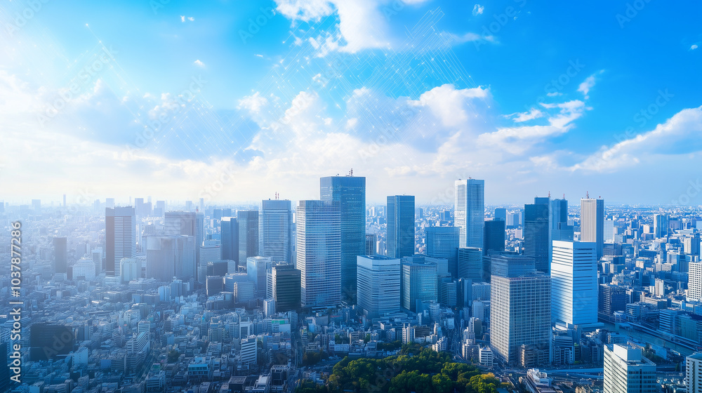 City Skyline Under Blue Sky and White Clouds City Skyline Under Blue Sky and White Clouds