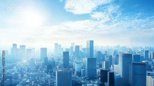 City Skyline Under Blue Sky and White Clouds