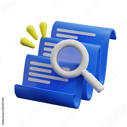 3d render of an empty documents