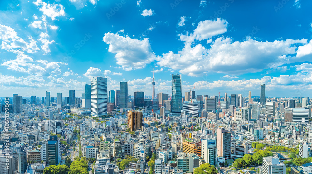 City Skyline Under Blue Sky and White Clouds City Skyline Under Blue Sky and White Clouds
