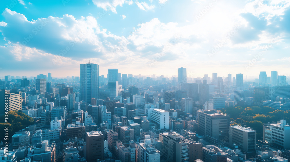 City Skyline Under Blue Sky and White Clouds City Skyline Under Blue Sky and White Clouds