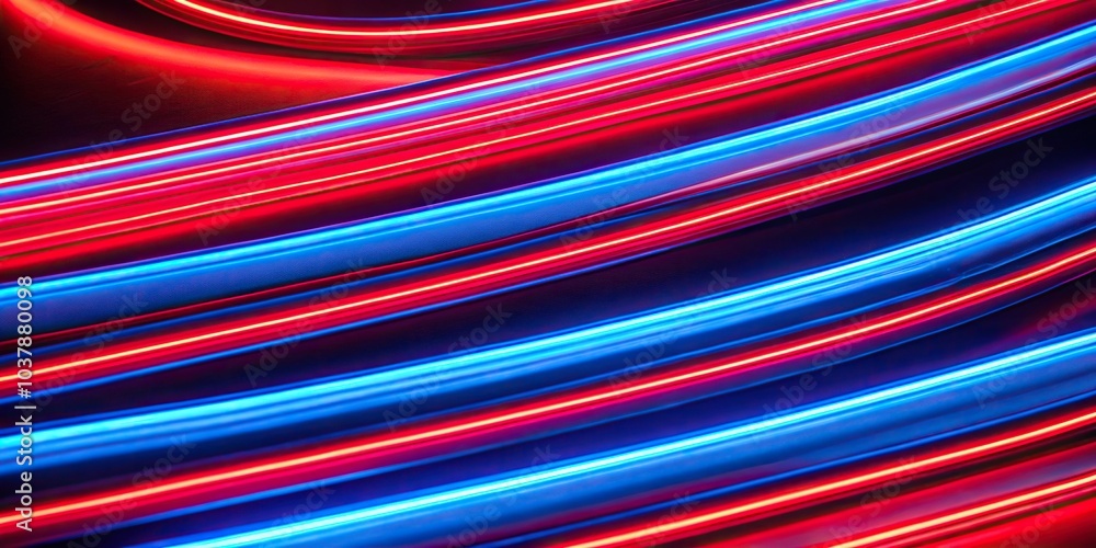 Close-Up abstract colorful of red and blue neon light strip Close-Up abstract colorful of red and blue neon light strip