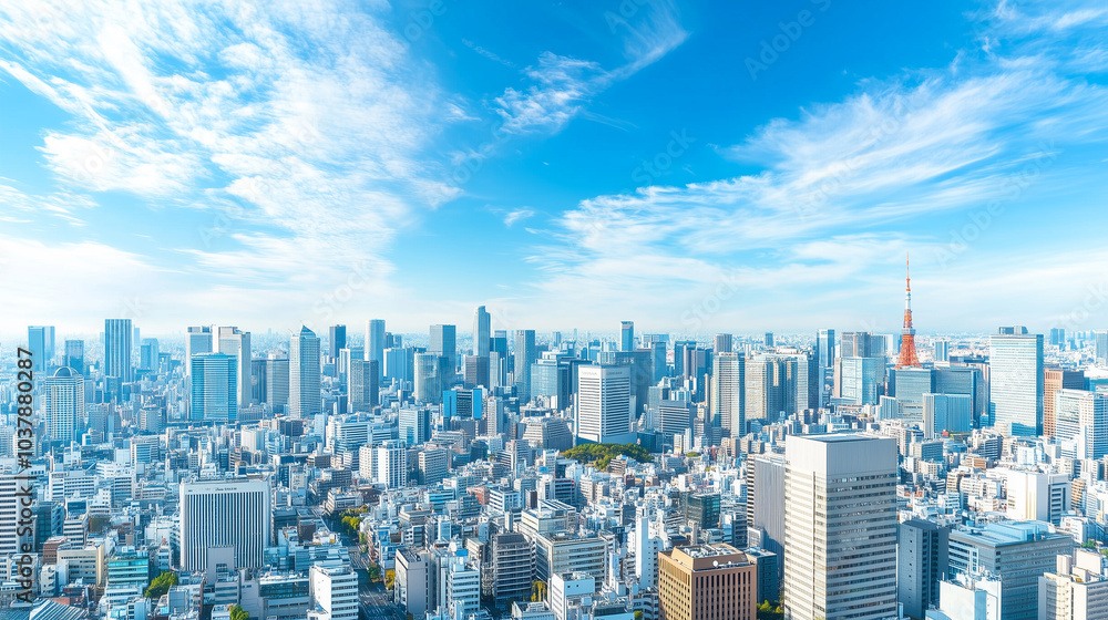 City Skyline Under Blue Sky and White Clouds