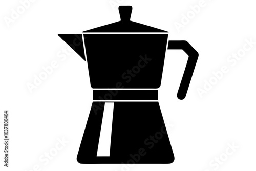 Coffee Maker Silhouette | isolated vector silhouette illustration on white background