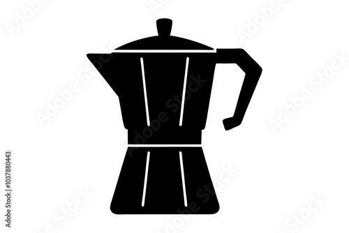 Coffee Maker Silhouette | isolated vector silhouette illustration on white background