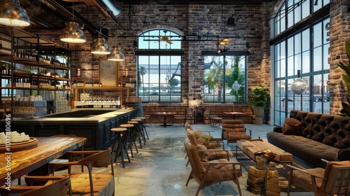 Industrial Chic Bar Interior Design