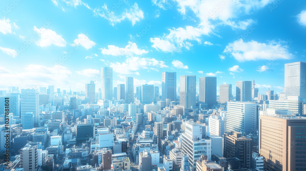 City Skyline Under Blue Sky and White Clouds City Skyline Under Blue Sky and White Clouds