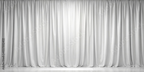 Close-up of textured white background curtain