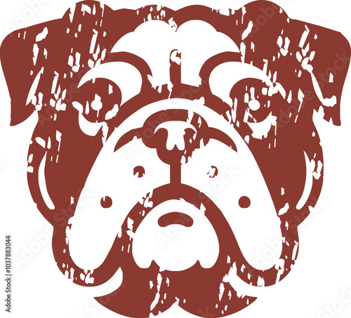 retro bulldog logo icon silhouette vector style,Clipart , Illustration black with white background