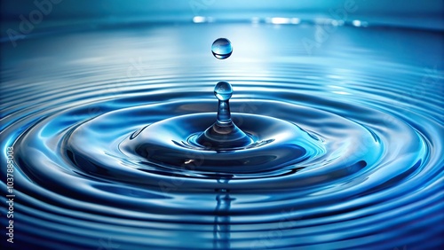 Close-up of water droplets sitting on the surface of a body of water