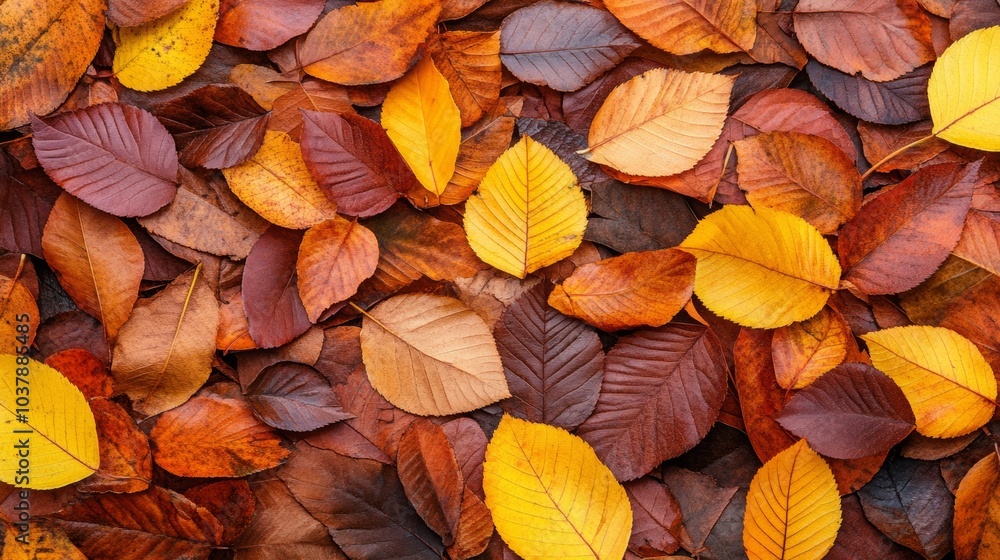 Autumn Leaves Pattern Fall Foliage Texture Colorful Nature Background Autumn Leaves Pattern Fall Foliage Texture Colorful Nature Background