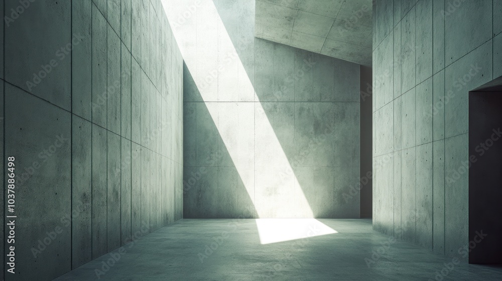 Obraz premium Minimalist Concrete Corridor