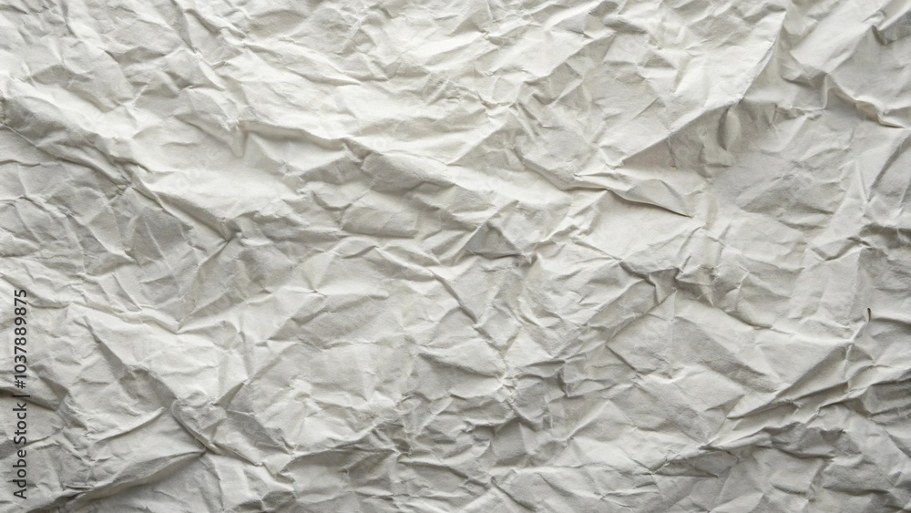 Fototapeta premium Crumpled white paper texture background
