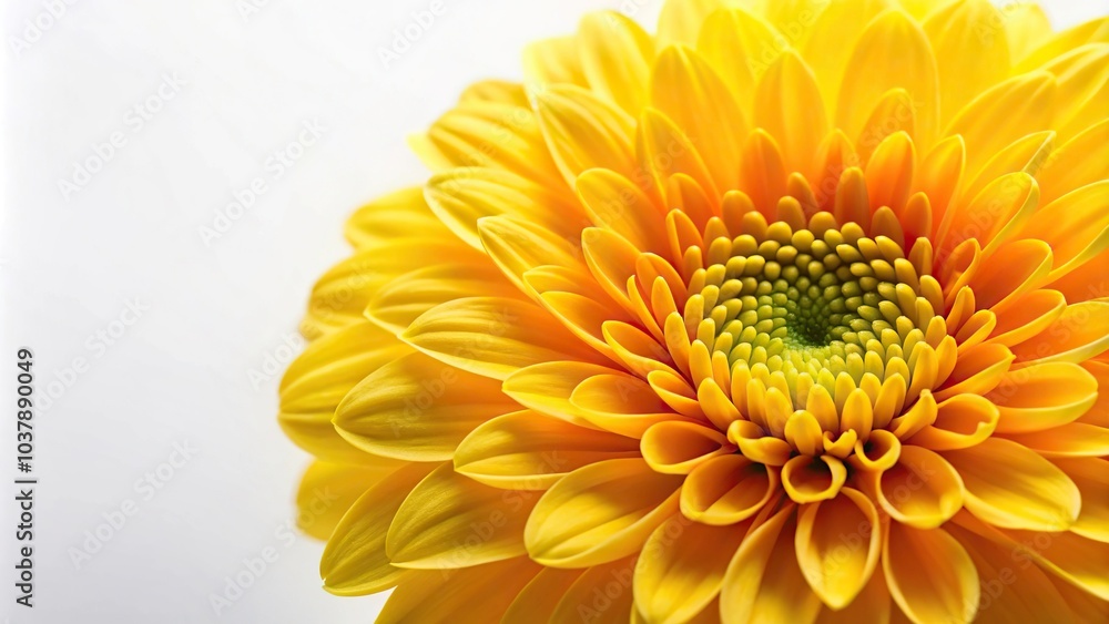 Extreme close-up of yellow flower on white background Extreme close-up of yellow flower on white background
