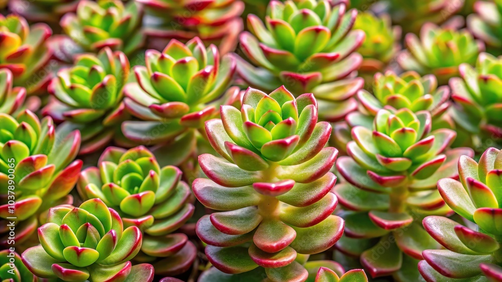Close-up photo of rattail crassula plants in a botanical garden Close-up photo of rattail crassula plants in a botanical garden