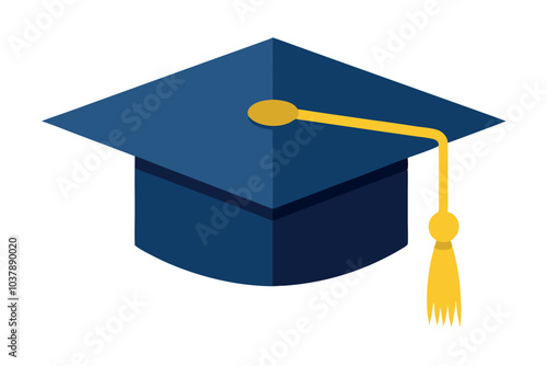  Graduation cap vector illustration.