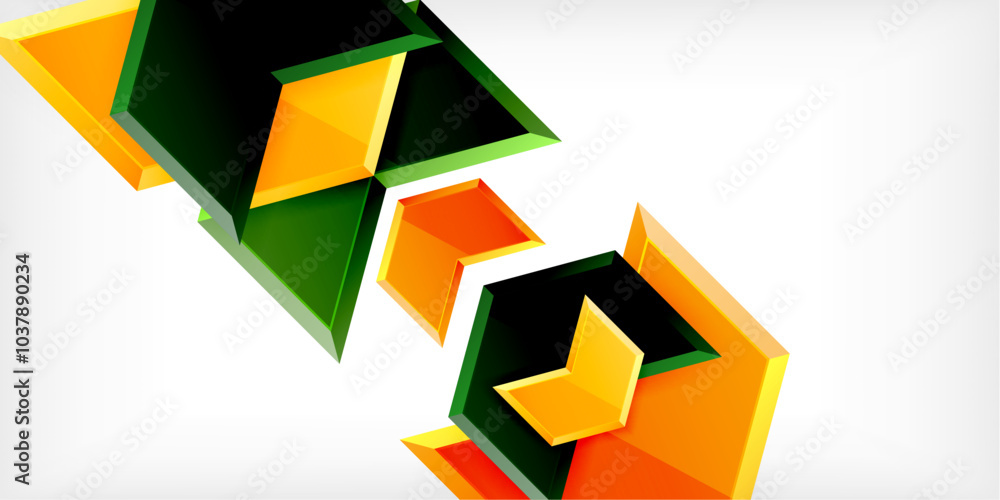 Vector 3d arrow techno design template Vector 3d arrow techno design template