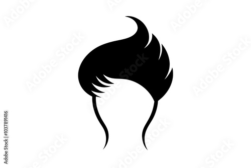 Hair Growth Silhouette | isolated vector silhouette illustration on white background