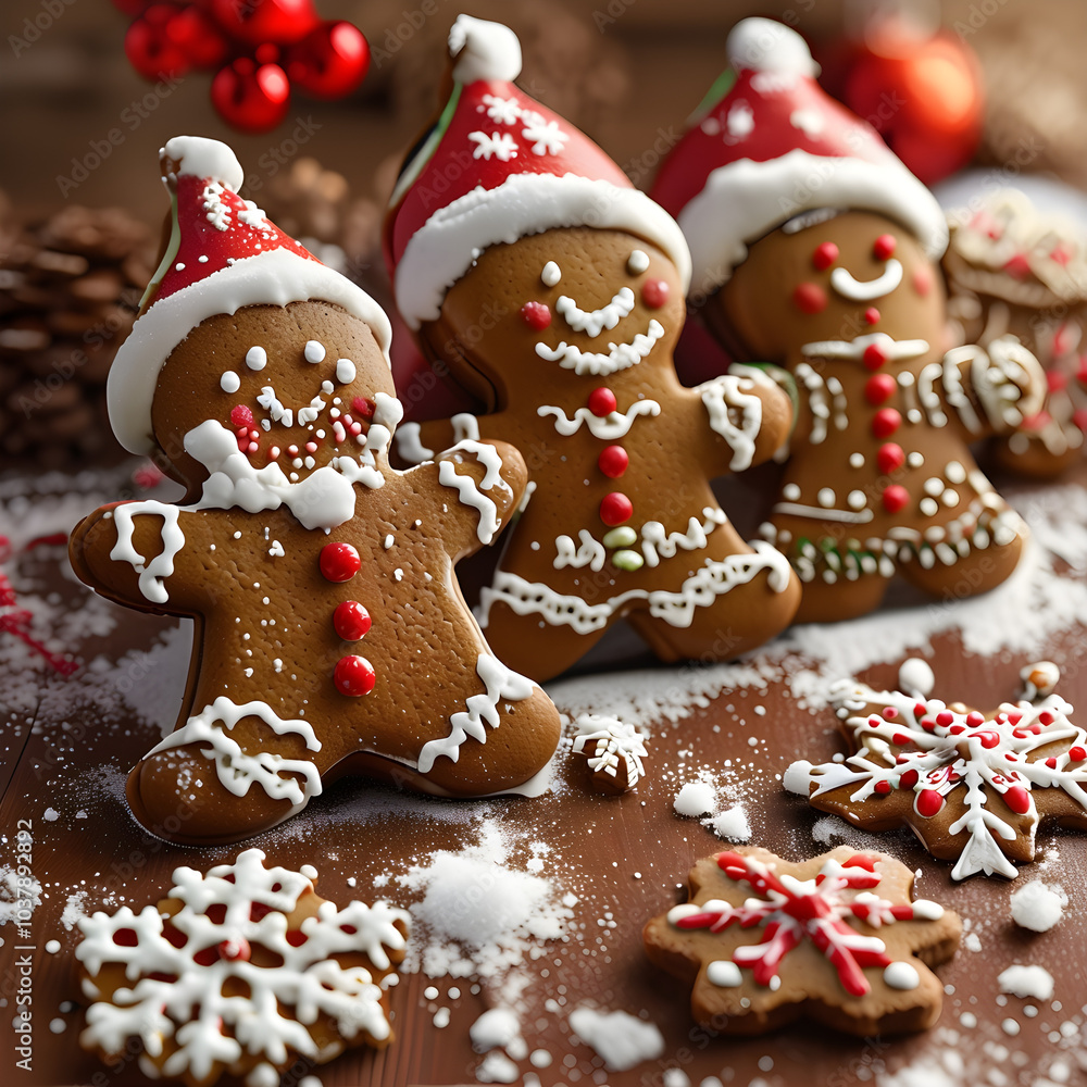 Obraz premium christmas gingerbread cookies