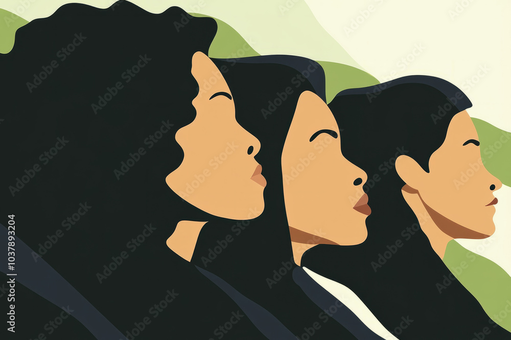 Three women with their heads together Three women with their heads together