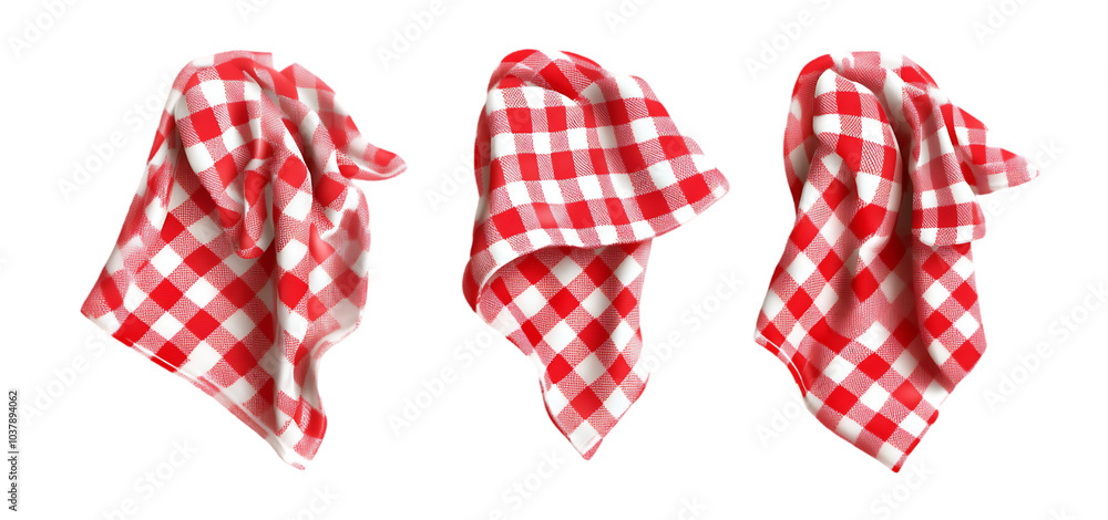 three set of A kitchen towel isolated transparent background three set of A kitchen towel isolated transparent background