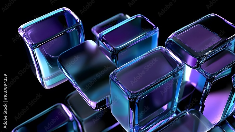 Dark background design, abstract geometric blocks, 3d render Dark background design, abstract geometric blocks, 3d render