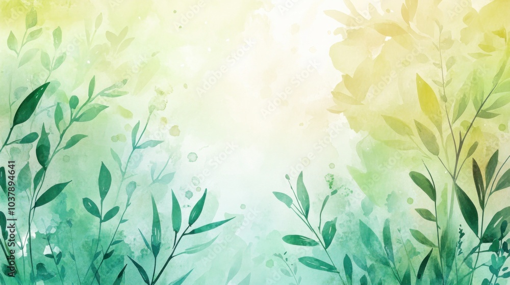 Painting of a lush green forest with a bright blue sky in the background. The painting evokes a sense of peace and tranquility, as if one were walking through a serene Nature Painting of a lush green forest with a bright blue sky in the background. The painting evokes a sense of peace and tranquility, as if one were walking through a serene Nature