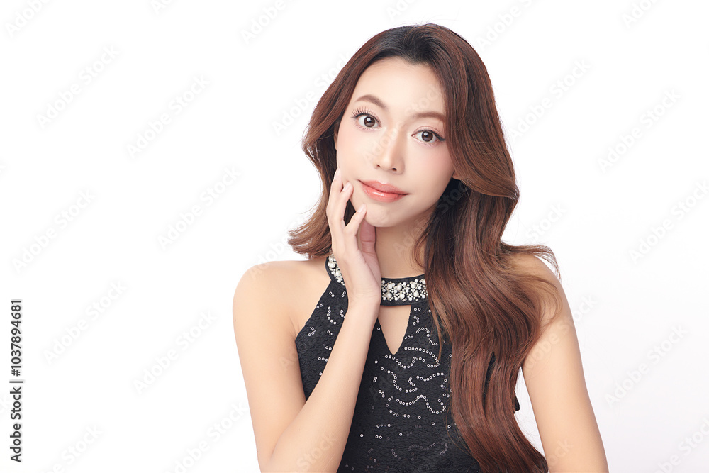 Beautiful young asian woman with clean fresh skin on white background, Face care, Facial treatment, Cosmetology, beauty and spa, Asian women portrait. Beautiful young asian woman with clean fresh skin on white background, Face care, Facial treatment, Cosmetology, beauty and spa, Asian women portrait.