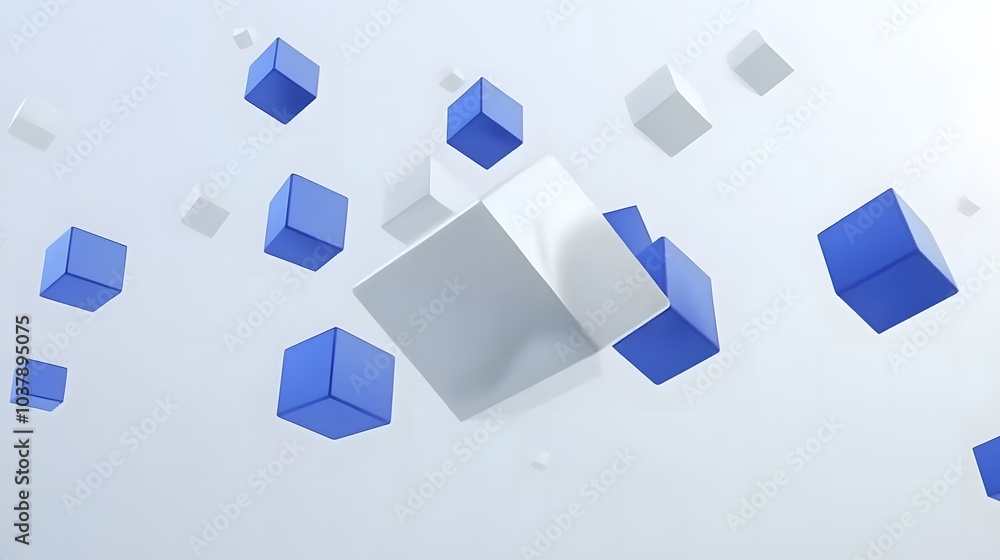 Abstract 3D Render of cubes Abstract 3D Render of cubes