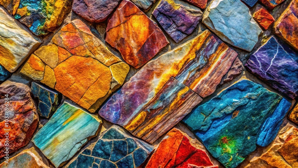 Close-up shot of multi colored stone surface Close-up shot of multi colored stone surface