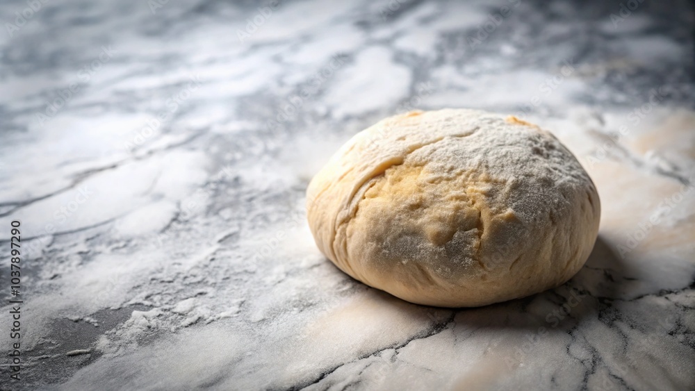 Fresh homemade bread dough on marble counter low angle view Fresh homemade bread dough on marble counter low angle view
