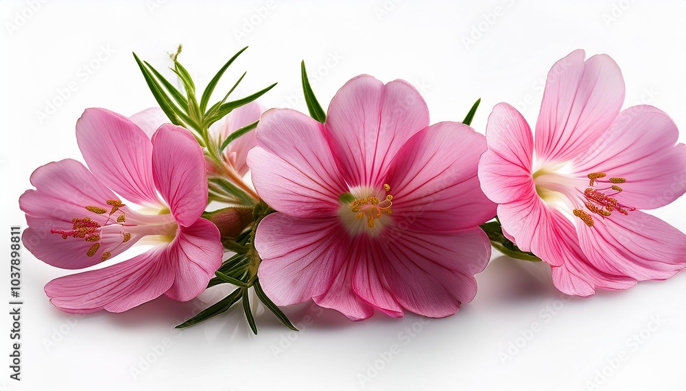 Fototapeta premium Clarkia on white background isolated. Beautiful flower.