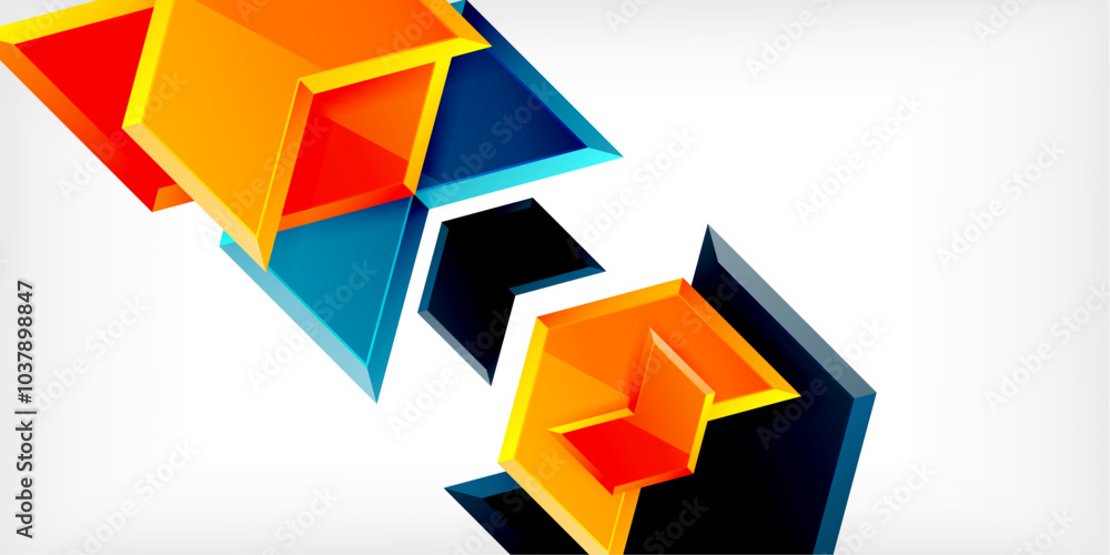 Vector 3d arrow techno design template Vector 3d arrow techno design template
