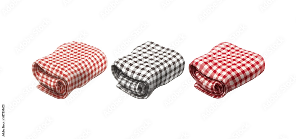 three set of A kitchen towel isolated transparent background three set of A kitchen towel isolated transparent background