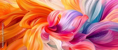 Colorful Floral Abstract Design in Vibrant Swirls