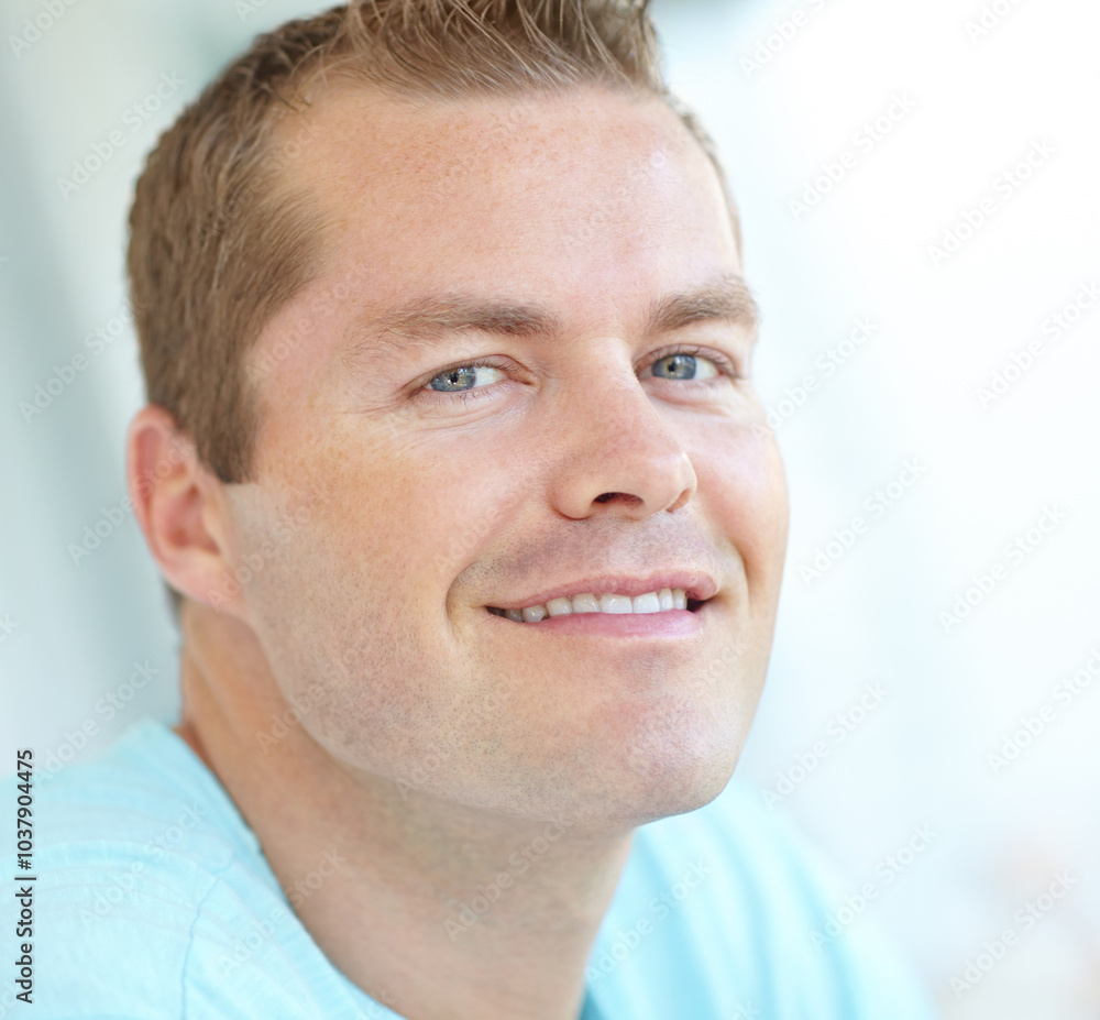 Happy, relax and portrait of man in home with positive attitude, chilling or resting in living room. Smile, calm and face of male person from Germany with confidence and pride in lounge at apartment. Happy, relax and portrait of man in home with positive attitude, chilling or resting in living room. Smile, calm and face of male person from Germany with confidence and pride in lounge at apartment.