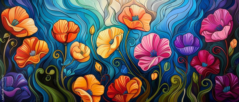 Vibrant Floral Design for Creative Projects Vibrant Floral Design for Creative Projects