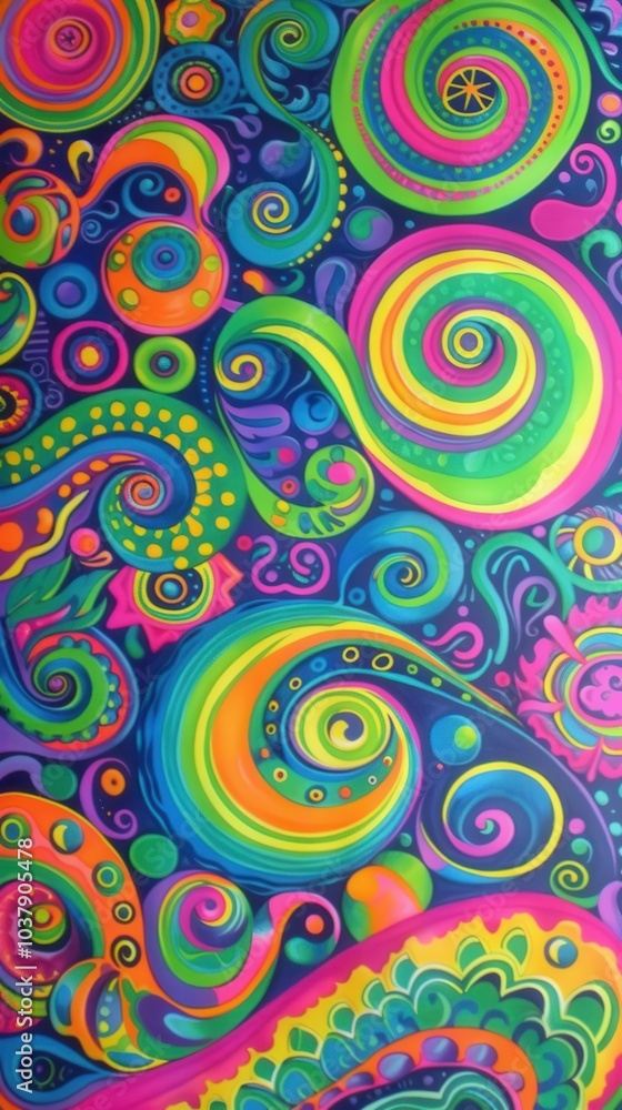 Vibrant psychedelic wallpaper featuring swirling patterns in a kaleidoscope of colors, perfect for creating a lively atmosphere Vibrant psychedelic wallpaper featuring swirling patterns in a kaleidoscope of colors, perfect for creating a lively atmosphere
